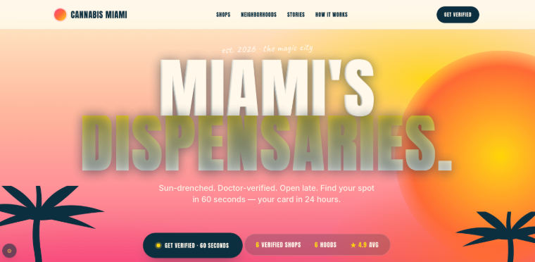 cannabismiami.com — an AI-built listings website