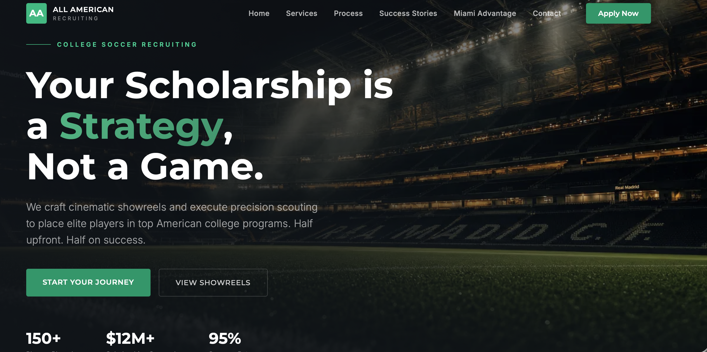 aasoccerrecruiting.com homepage